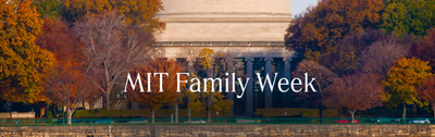 MIT family week logo